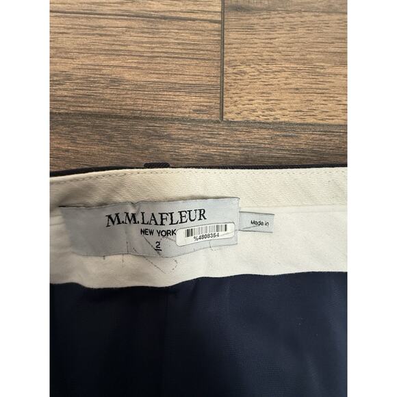 M.M Lafleur Women’s The Mejia Pants Washable Wool Twill Dark Navy Blue Sz 2 - Picture 3 of 7